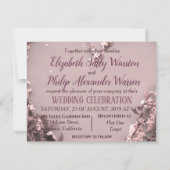 ピンクエレガントの花ハート素朴な木結婚の木 (裏面)