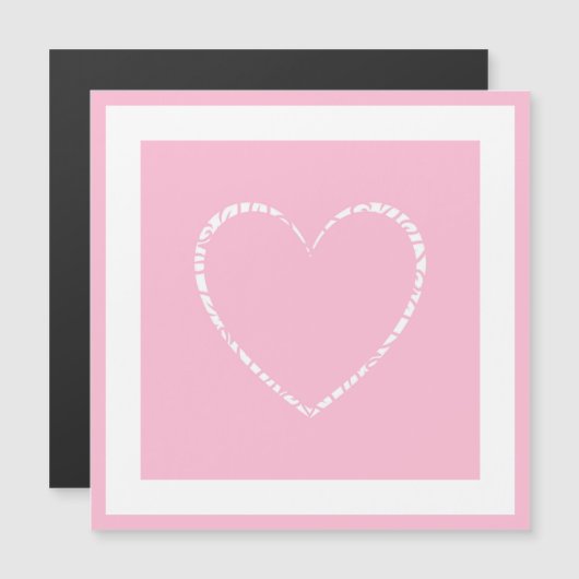 ピンクエレガントの花バレンタインの額縁 (正面/裏面)