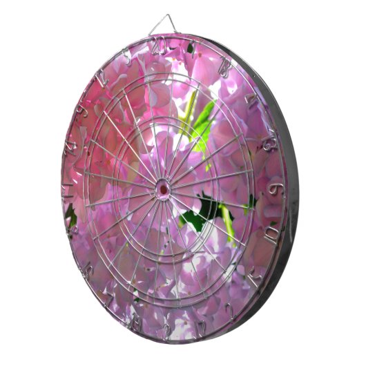 ピンクエレガントの花ピンクのフローラピンクのあじさい ダーツボード (正面右)