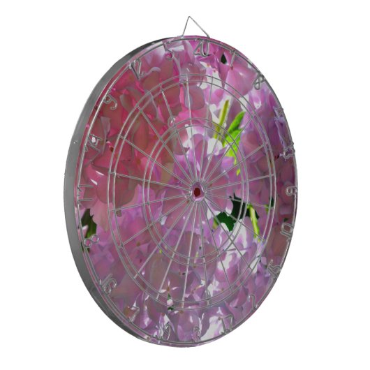 ピンクエレガントの花ピンクのフローラピンクのあじさい ダーツボード (正面左)