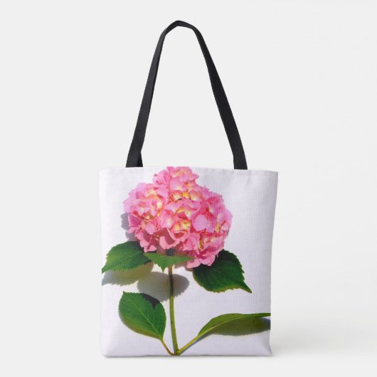 ピンクエレガントの花ピンクのフローラピンクのあじさい トートバッグ (裏面)