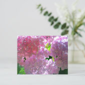 ピンクエレガントの花ピンクのフローラピンクのあじさい ポストカード (スタンド正面)