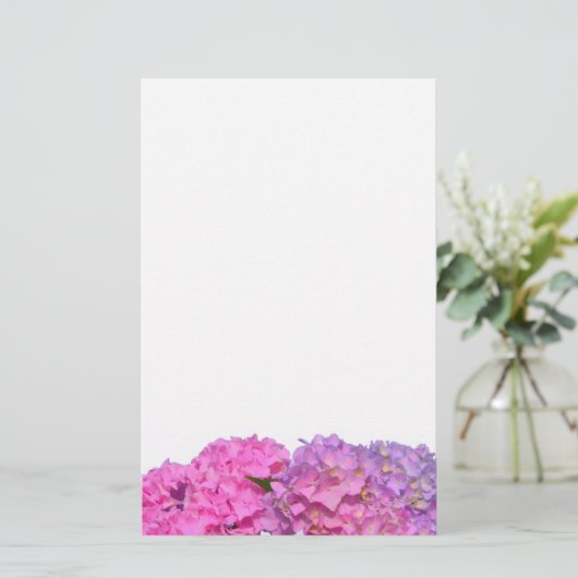 ピンクエレガントの花ピンクの水和物 便箋 (スタンド正面)