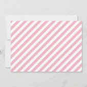 ピンクエレガントの花模様の渦巻きフレームベビーシャワー 招待状 (裏面)