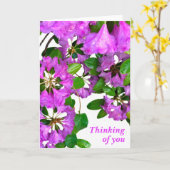 ピンクエレガントの花模様ピンクのツツジのピンクの花 カード (黄色い花)