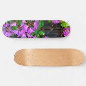 ピンクエレガントの花模様ピンクのツツジのピンクの花 スケートボード (横)