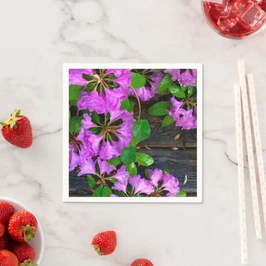 ピンクエレガントの花模様ピンクのツツジのピンクの花 スタンダードカクテルナプキン (インサイチュ)