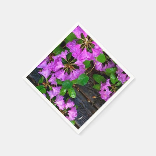 ピンクエレガントの花模様ピンクのツツジのピンクの花 スタンダードカクテルナプキン (角)