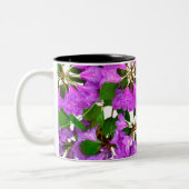 ピンクエレガントの花模様ピンクのツツジのピンクの花 ツートーンマグカップ (左)