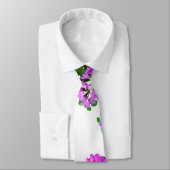 ピンクエレガントの花模様ピンクのツツジのピンクの花 ネクタイ (タイ)