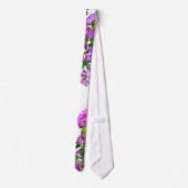 ピンクエレガントの花模様ピンクのツツジのピンクの花 ネクタイ (裏面)