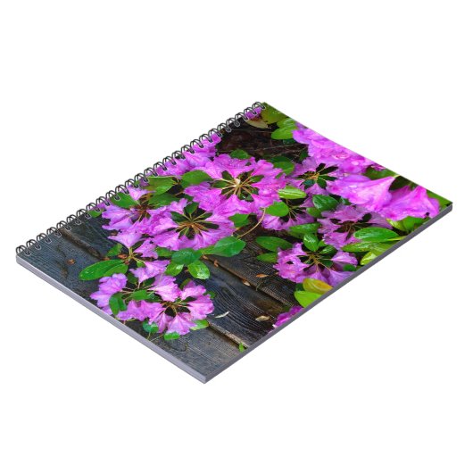 ピンクエレガントの花模様ピンクのツツジのピンクの花 ノートブック (左側)