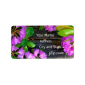 ピンクエレガントの花模様ピンクのツツジのピンクの花 ラベル