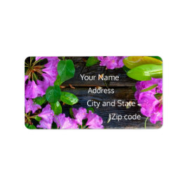 ピンクエレガントの花模様ピンクのツツジのピンクの花 ラベル