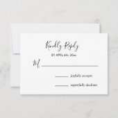 ピンクエレガントの花模様ピンクのツツジのピンクの花 出欠カード (裏面)