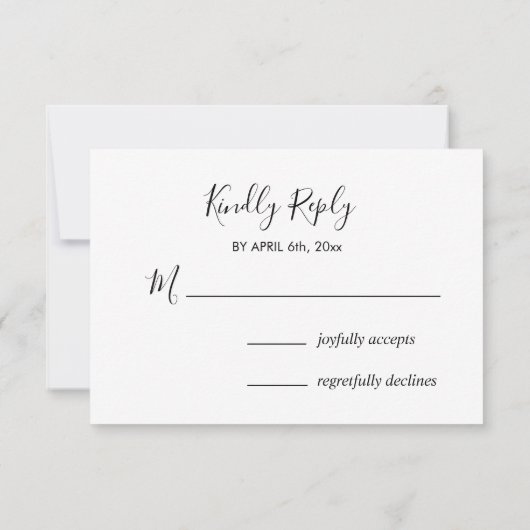 ピンクエレガントの花模様ピンクのツツジのピンクの花 出欠カード (裏面)