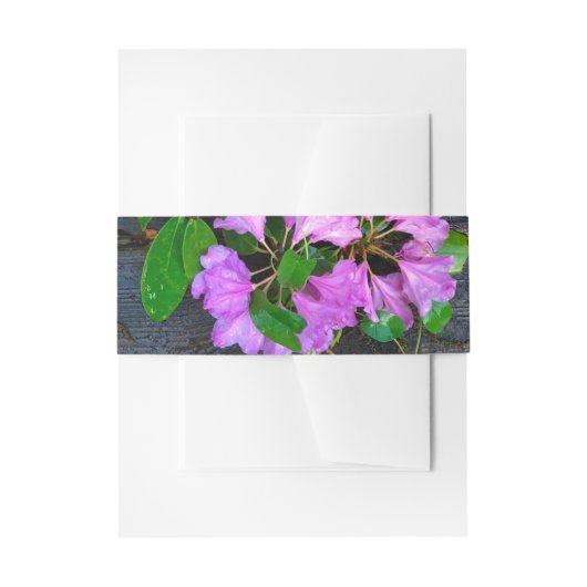 ピンクエレガントの花模様ピンクのツツジのピンクの花 招待状ベリーバンド (正面例)