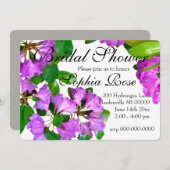 ピンクエレガントの花模様ピンクのツツジのピンクの花 招待状 (正面/裏面)