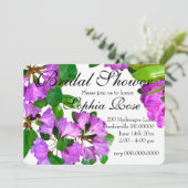 ピンクエレガントの花模様ピンクのツツジのピンクの花 招待状 (スタンド正面)
