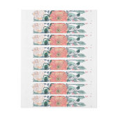 ピンクエレガントの花水彩フローラ ラップアラウンドラベル (シート)