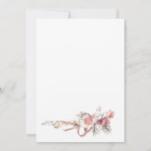 ピンクエレガントの花結婚式招待状 招待状 (裏面)