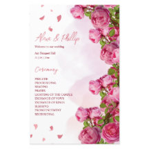 ピンクエレガントの花結婚式 プログラム