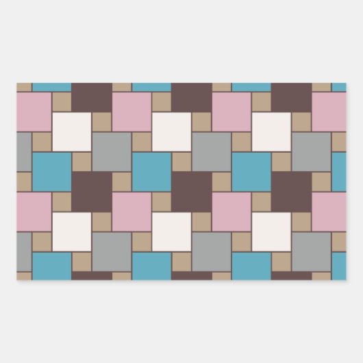 ピンクエレガントの花蜜 長方形シール (正面)