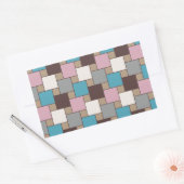 ピンクエレガントの花蜜 長方形シール (封筒)