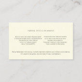 ピンクエレガントの花金ゴールドの塗りイベントプランナー 名刺 (裏面)