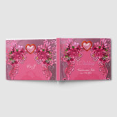 ピンクエレガントの花 ゲストブック (全面)