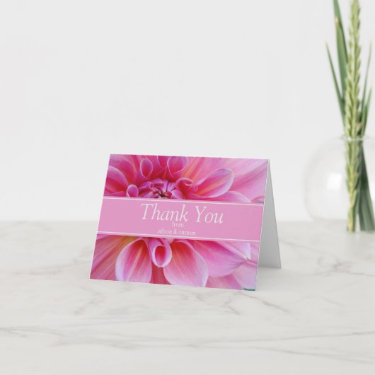 ピンクエレガントの花 サンキューカード (正面)