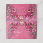 ピンクエレガントの花 プレイスカード (外部開封)