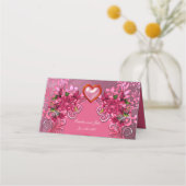 ピンクエレガントの花 プレイスカード (裏面)