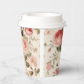 ピンクエレガントの英語バラ 紙コップ (右)