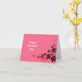 ピンクエレガントの葉フローラの母の日 カード (黄色い花)