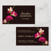 ピンクエレガントの蘭の写真 名刺 (正面/裏面)