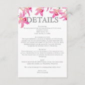 ピンクエレガントの蘭開花熱帯フローラ結婚ズ エンクロージャーカード (正面)