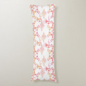 ピンクエレガントの装飾スタイリッシュデザイン抱き枕 ボディピロー (正面縦)