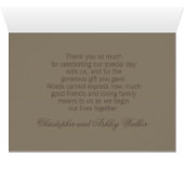 ピンクエレガントの赤いバラ結婚ズ・サンキュー (内部横(下))