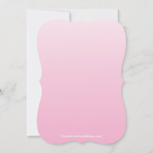 ピンクエレガントの赤グラデーションちゃんシャワー招待状 招待状 (裏面)