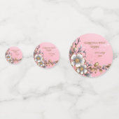 ピンクエレガントの輝き結婚の背景 コンフェッティ (正面)