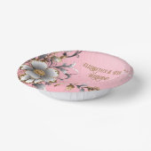 ピンクエレガントの輝き結婚の背景 ペーパーボウル (傾斜あり)