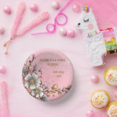 ピンクエレガントの輝き結婚の背景 ペーパーボウル (パーティー)