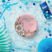 ピンクエレガントの輝き結婚の背景 ペーパーボウル (パーティー)