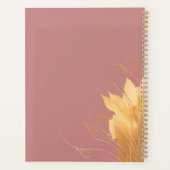 ピンクエレガントの追加ロゴカスタム文字写真事業 プランナー手帳 (裏面)