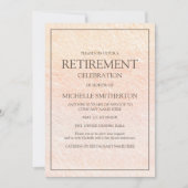 ピンクエレガントの退職パーティー 招待状 (正面)