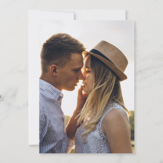 ピンクエレガントの野素朴花房保結婚さんの写真 招待状 (裏面)