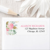 ピンクエレガントの金ゴールドフローラ水色 ラベル (インサイチュ)