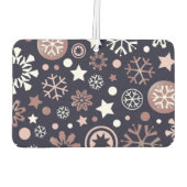 ピンクエレガントの金ゴールドメタリック冬の雪片 カーエアーフレッシュナー (裏面)