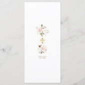 ピンクエレガントの金ゴールド花大理石バプテスズスメニュー メニュー (裏面)